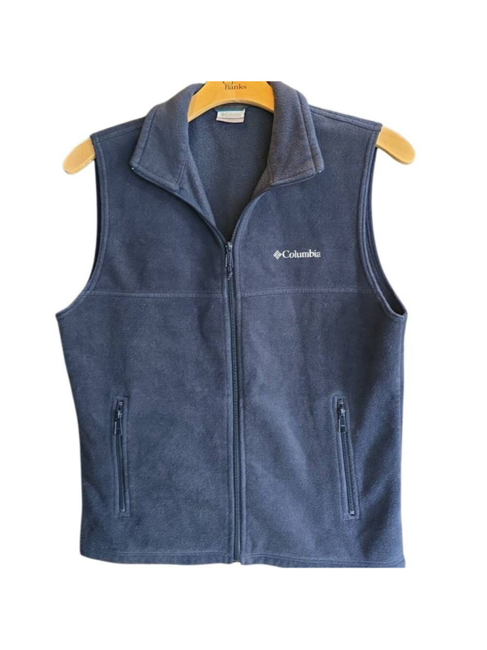 Columbia Men's Fleece Full Zipper Vest Blue Size Medium